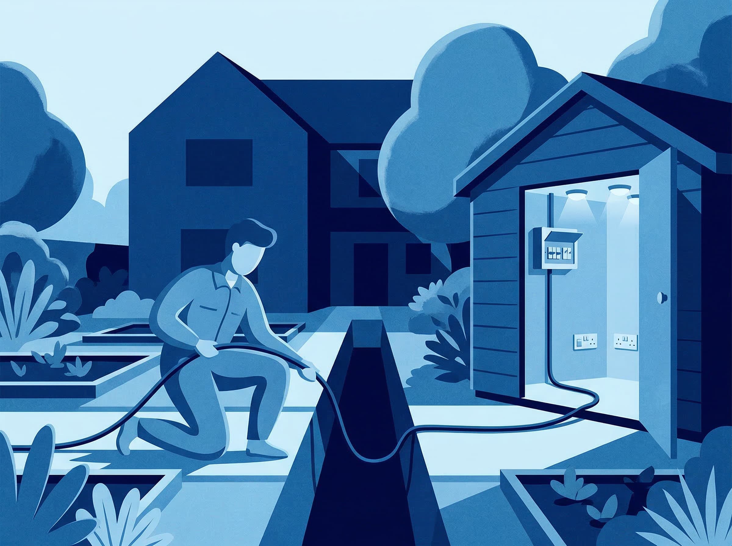 Book shed, garage & outbuilding power online