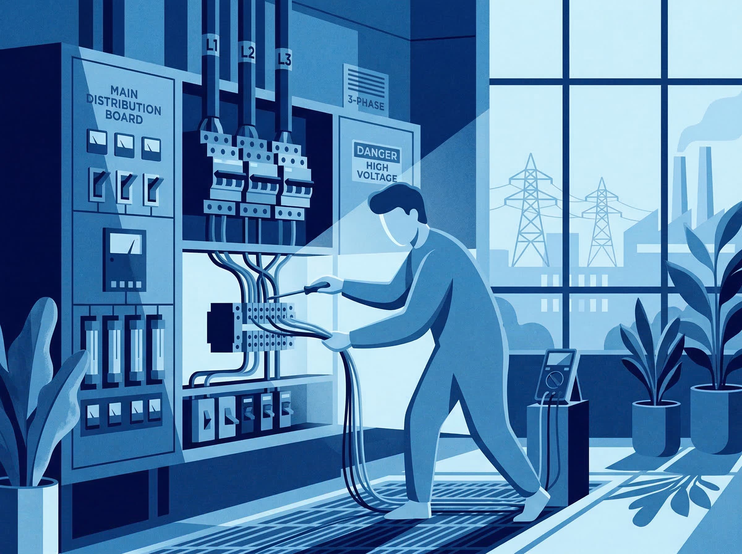 Book three-phase power installation online