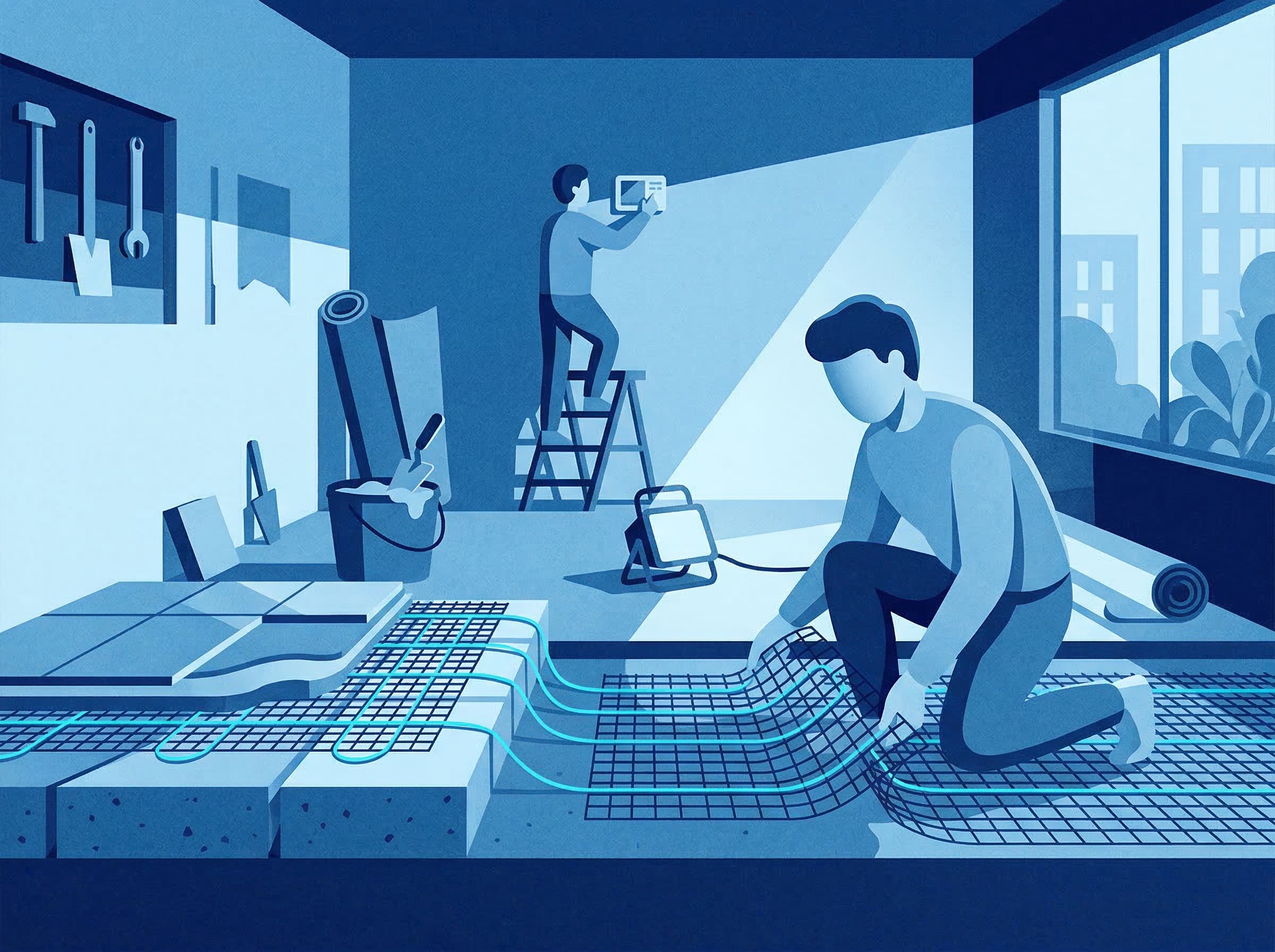 Book electric underfloor heating installation online